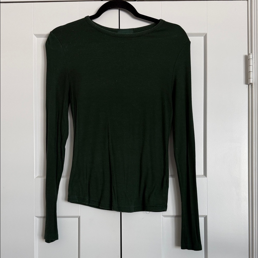 nuuds Forest Green Long Sleeve Women's Top
